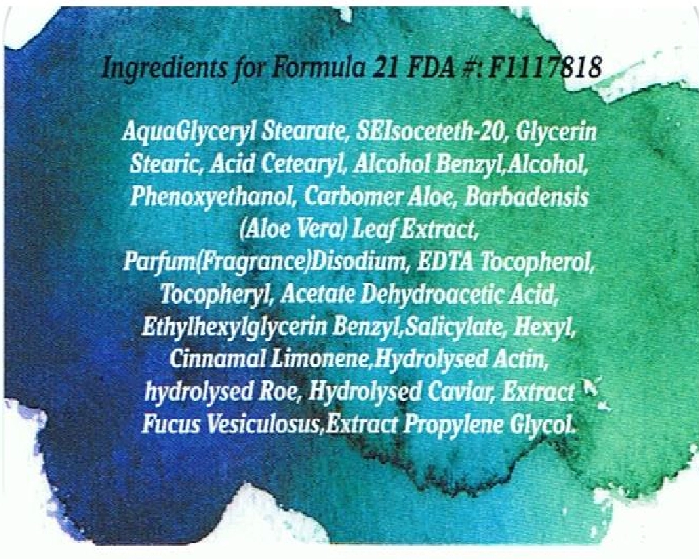 ingredients for Formula 21